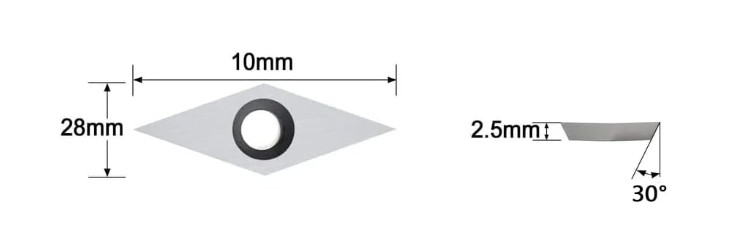 Indexable Wood Planer Carbide Inserts With Diamond Shape Sharp Point