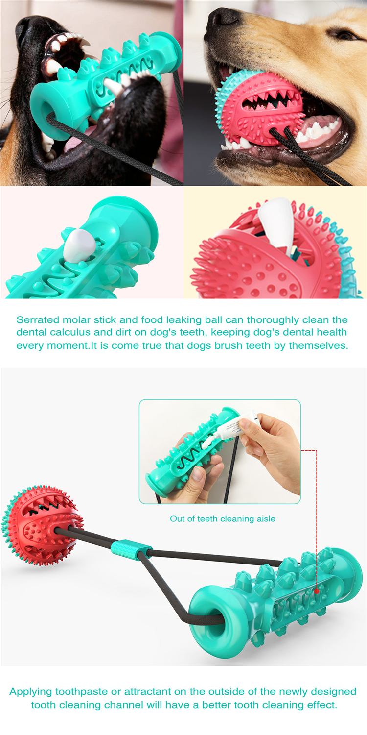 Wholesale Rubber Indestructible Treat Dispensing Ball Interactive Pet Ball Chew Dog Toy