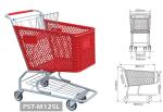 plastic trolley ,supermarket basket with wheels,plastic shopping trolley baskets