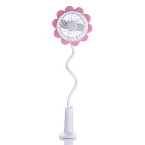 Wholesale Sunflower clip fan rechargeable portable mini baby fan clip from china suppliers