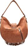 WESTERN STYLE FRINGE CONCHOS GEM RHINESTONE STUDDED BRAIDED LEATHER PURSE