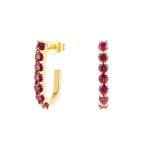 Trendy 925 Sterling Silver 14k Gold Trendy Bend Stud Earrings For Women Girls