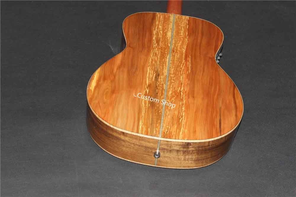 Custom Grand AAAAA All Solid European Applewood OMJM Acoustic Guitar Herringbone Binding