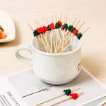Christmas Bamboo Sticks Sushi Cocktail Snacks Decoration Bamboo Sticks