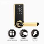 Luxury Zinc Alloy Hotel Smart Digital Door Lock TTLock Code Card Key Unlock