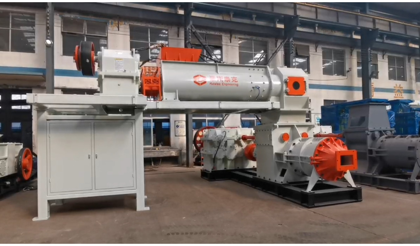 Double Stage Vacuum Extruder Clay Brick Making Machine For Clay Brick Extruding