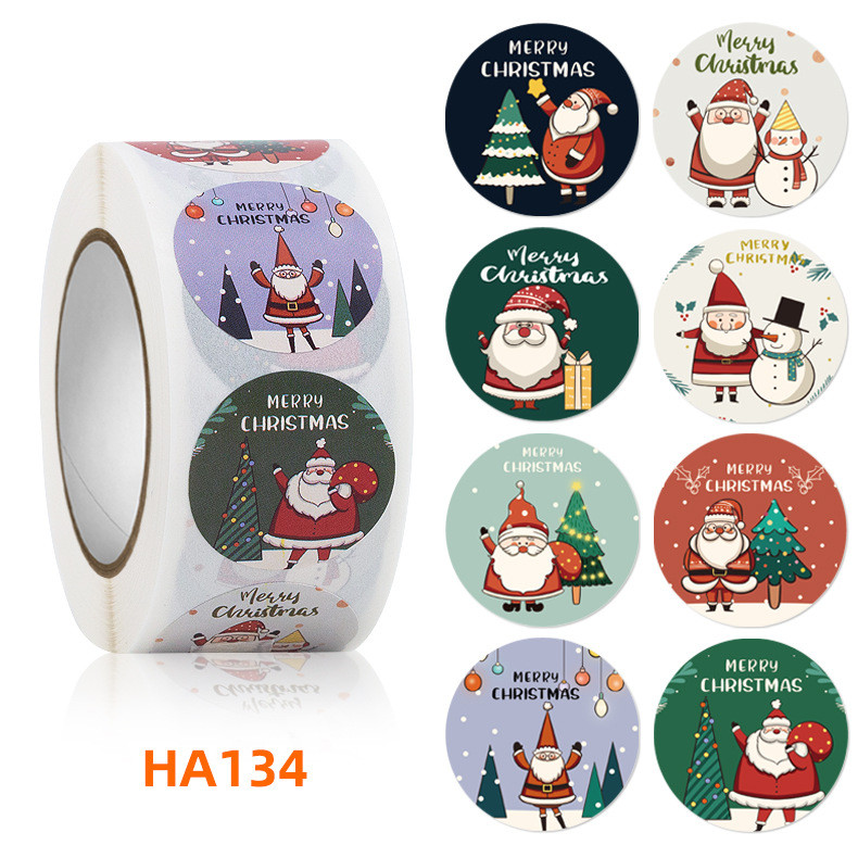 CMYK/Pantone Color Christmas Gift Stickers Decorative Self Adhesive Labels For Packaging
