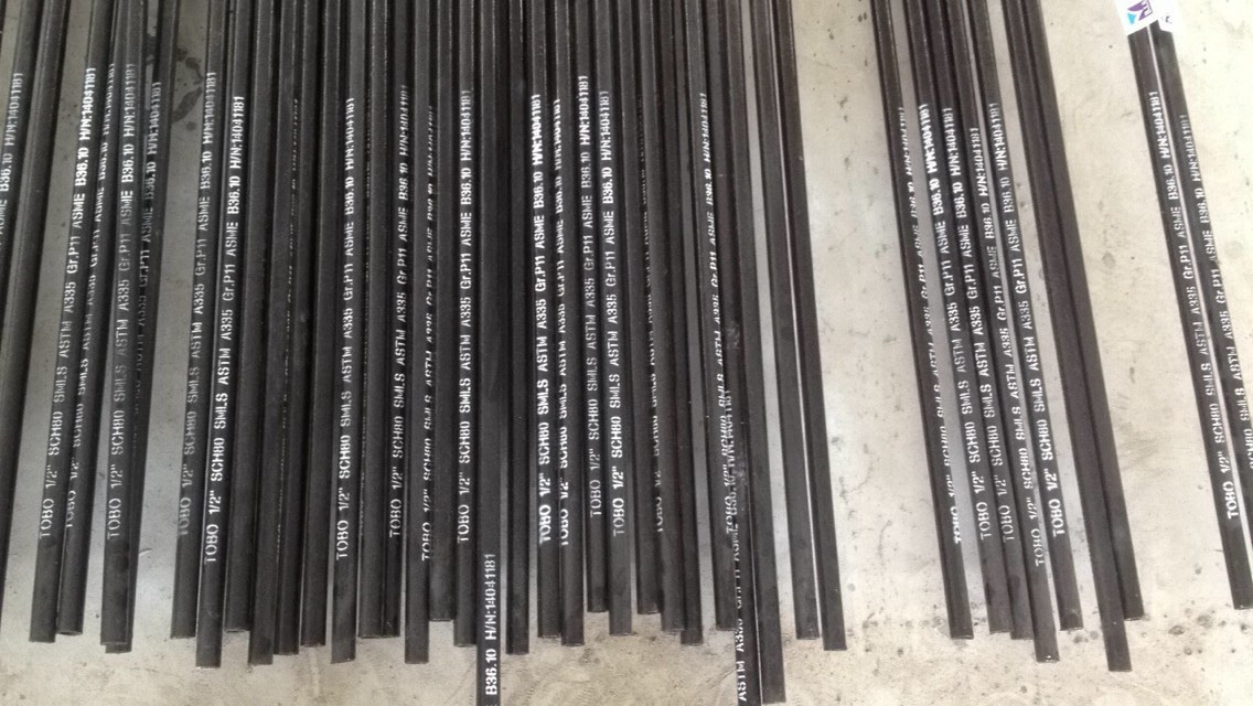 Seamless / Welded Ferritic Alloy Steel Pipe ASTM A335 P5 P9 P11 BE / PE End
