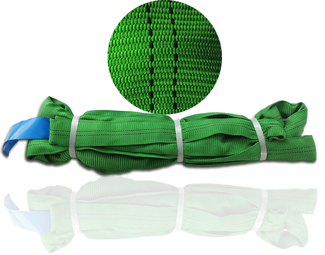 Durable Industrial Lifting Slings Polyester Endless Slings Green Color EN1492-1 2000