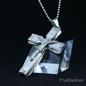 Wholesale Fashion Stainless Steel Jesus Gothic Christian Worship Favorite Necklace Pendant LPJ84 from china suppliers