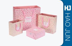 Wholesale Custom Boutique Shopping Bags 100% Recyclable Gift Paper Bags Pink Color from china suppliers