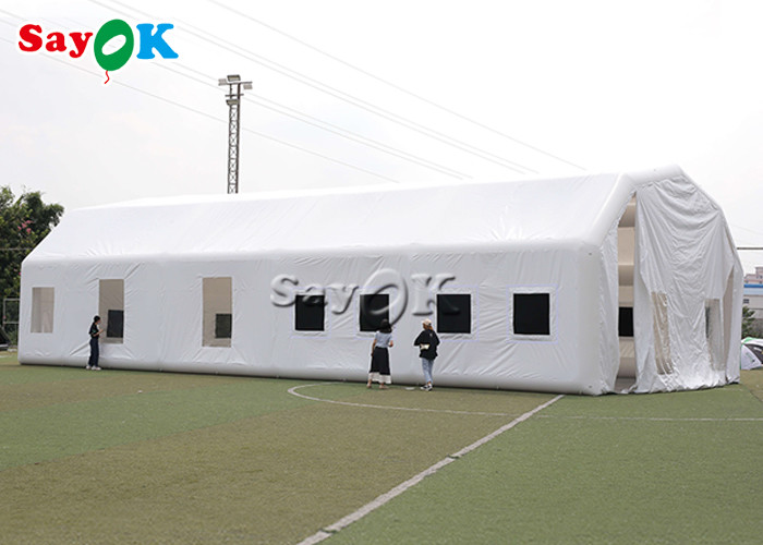 Inflatable Work Tent Waterproof White 20x10x5.5mH Inflatable Automotive Paint Booth