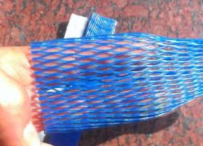 Wholesale Blue Red Yellow Protective Netting Sleeve / Plastic Tubular Mesh Sleeves from china suppliers