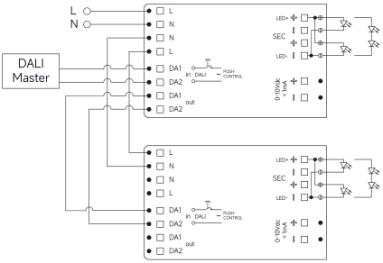 90W constant voltage 12V DALI DT8 dimmable driver for led strip lights