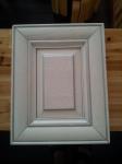 Rub silver finish solid wood door panel，raised solid wood door