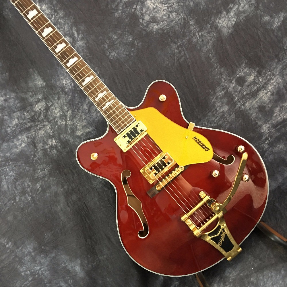 Semi Hollow Body Bigsby Gold Hardware Jazz ES 335 Electric Guitar