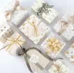 Eco Friendly Tissue Wrapping Paper Bronzing Pattern 80gsm Art Paper