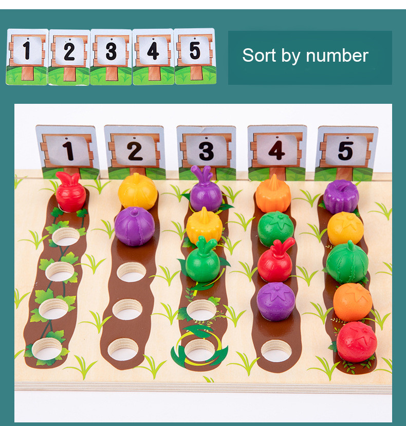 Farm Fruit Vegetable Plantation Early Educational Toy Color Classification Cup