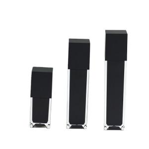 Wholesale 30ml 50ml 100ml Black Color Cosmetic Package Skin Care Square Set Acrylic Lotion Bottle from china suppliers