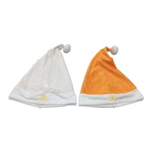 Wholesale 40cm 15.75in McDonald'S Personalized Santa Christmas Hats For Adults Golden And White from china suppliers
