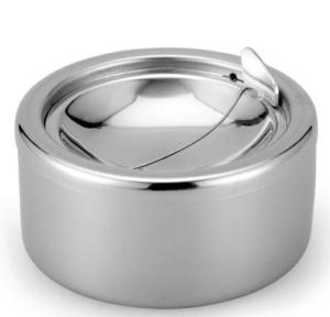 Wholesale Stainless Steel Cigarette Ashtray Lid Silver Windproof Ashtray from china suppliers