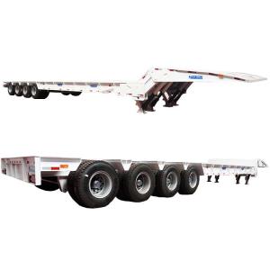 Wholesale TITAN 4 Axle 100 Tons Folding Gooseneck Trailer for Sale | Folding Neck Lowboy for Sale from china suppliers
