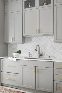 Wholesale E1 Grade Plywood Base White Lacquer Kitchen Cabinet Set With ISO9001 from china suppliers