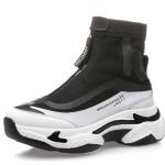 Janbal Plus Size 42 Chunky Flat Ankle Boots Women'S Flat Sneakers Casual