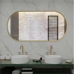 Customer Logo Modern Design Arch Mirror Rectangular Glass Aluminum Framed Floor