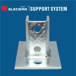Single Colum Double Strut Post Base Galvanized Steel For Strut Channel