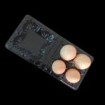 4 Cell Clip Button Plastic Blister Packaging Clear Plastic Egg Cartons Halogen