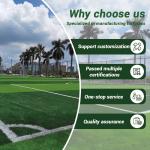 Weather Resistant Realistic Synthetic Turf for Soccer Stadiums High Performance