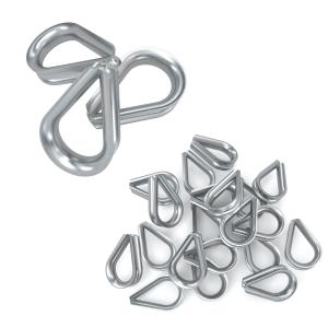 Wholesale CE Stainless Steel Wire Crimp Sleeves Thimbles Anti Abrasion Rustproof from china suppliers