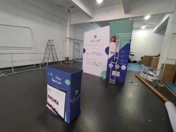 Recycled Modular Fair Expo Booth Backdrops 10 X 20 Stretch Fabric Trade Show