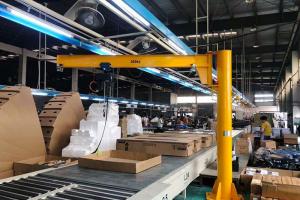 China Pillar Mounted Jib Rotating Crane Working Customized In Warahouse on sale