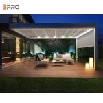 Modern Louvered Gazabo Electric Aluminum Outdoor Pergola With Led Strip