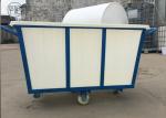 500kg Heavy Duty Plastic Laundry Trolley On Wheels For Textile Industrial LLDPE