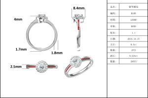 Wholesale Main Stone Round Pattern Cut 9k Moissanite 925 Silver Women Ring from china suppliers