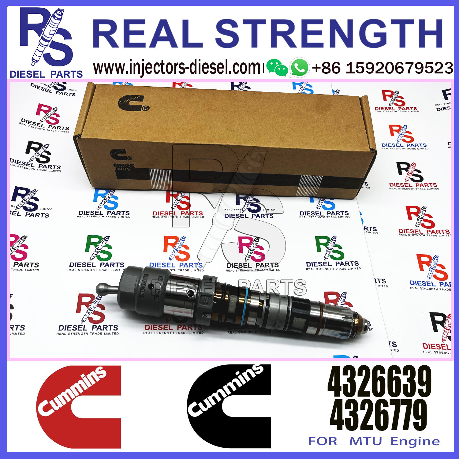 Qsk23 Diesel Engine Part Excavator Common Rail Fuel Injector 4326639 4088431 4076533 3766446 4088426