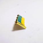 Ukraine Country Flag Custom Soft Enamel Pins Gold Finish With Rubber Clutch