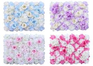 Wholesale Silk Plastic PE Wedding Artificial Rose Flower Wall Panel from china suppliers