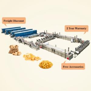 Wholesale Electric Heating Full Auto Frozen French Fries Making Machine 100kg 300kg 500kg 1000kg from china suppliers