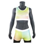 Breathable Metallic Cheer Dance Clothes , Cheerleader Warm Up Suits With