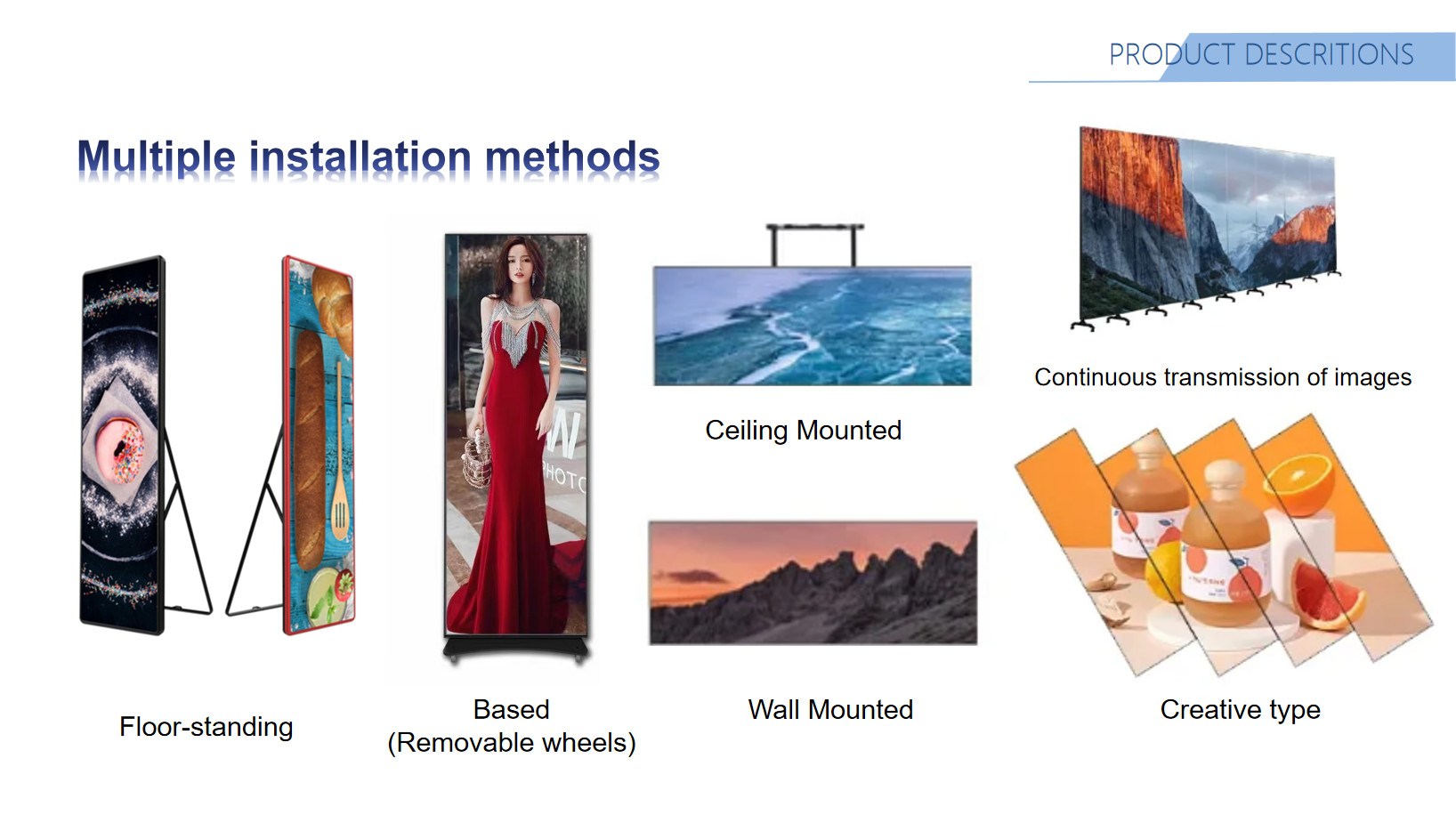 All In One Frame-free Digital Poster Full Flip-chip Common Cathode Mini LED COB Poster Screen