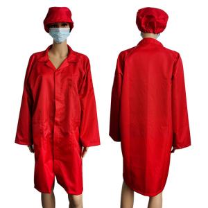 Wholesale Antistatic Polyester Cotton Lab Coat Cleanroom ESD Safety Clothing Conductive Fiber from china suppliers
