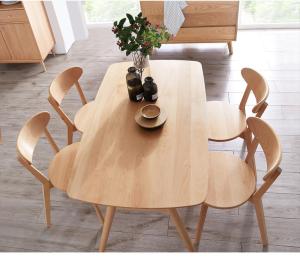 Wholesale Natural Color Solid Wood Table Home Furniture Customized Size for Dining Room from china suppliers