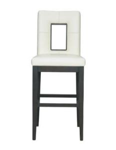 Wholesale American styleSolid wood frame white pu/leather upholstery wooden barstool from china suppliers