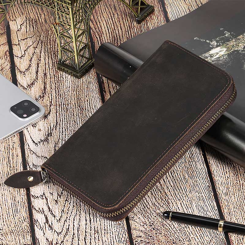 Business Retro Ulti-Card Holding Wallet With Zipper Perfect for Daily Life