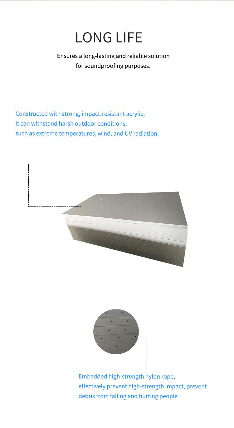 Duke Thickening Road Bridge Opaque Grey Soundproof Acrylic Panel