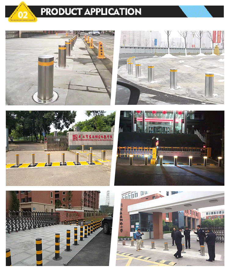 IP68 Automatic Rising Bollards , SS304 Electric Security Bollards